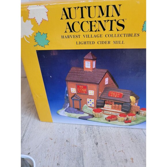 Vintage Autumn accents cider mill fall home decor village accessory - Picture 9 of 9